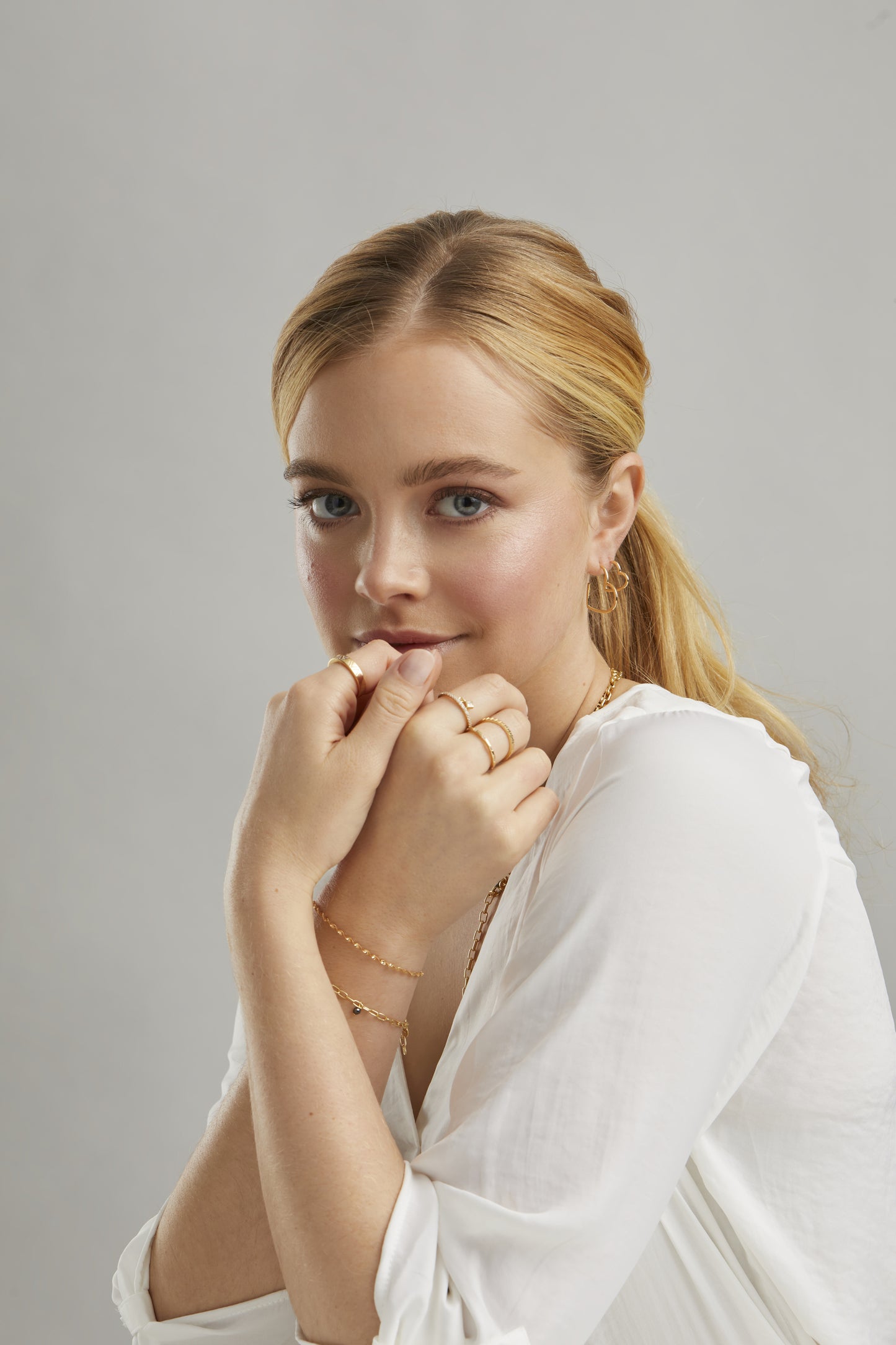 cai Creole 925/- Sterling Silber vergoldet 2,5cm ohne