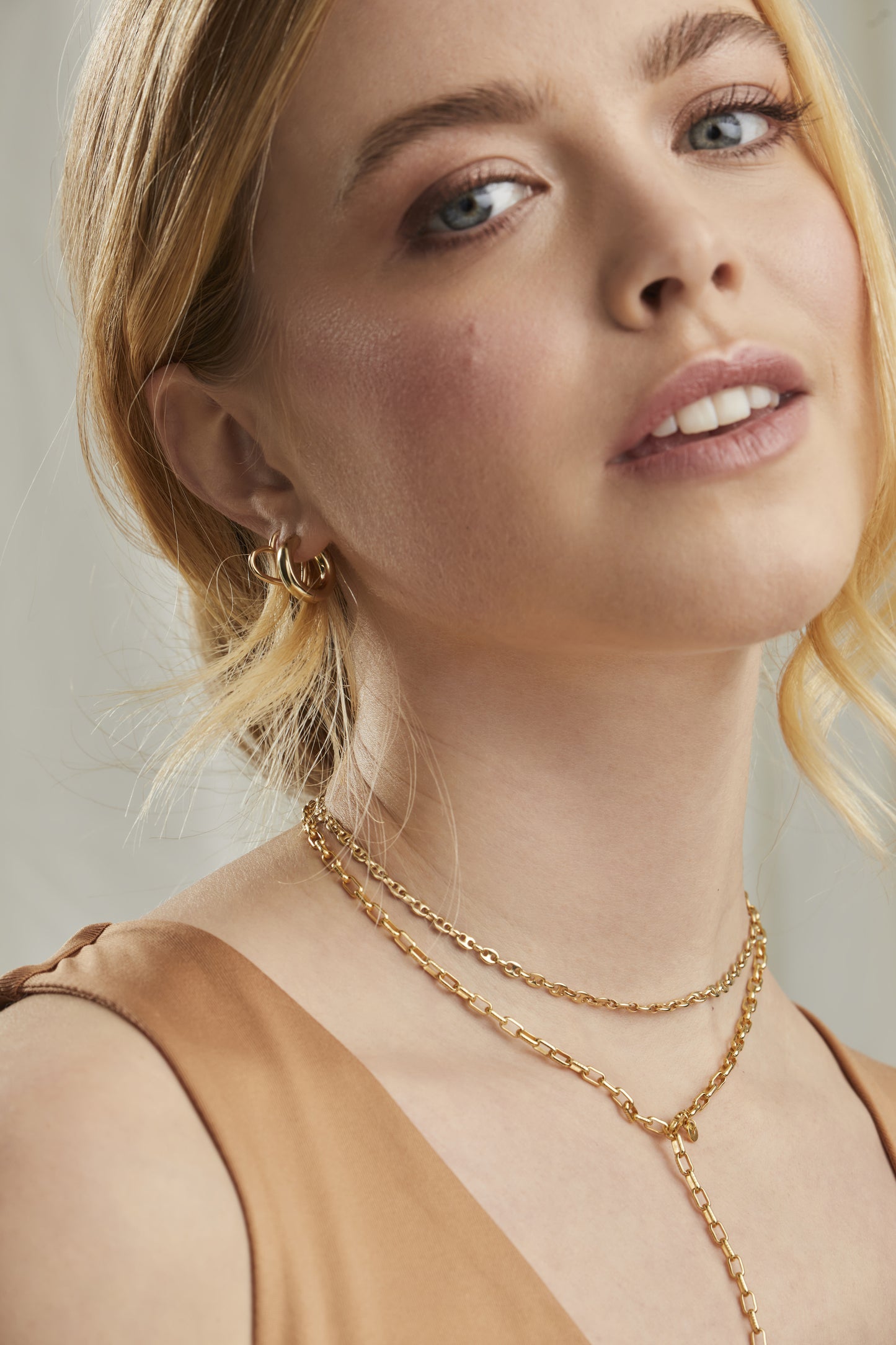 cai Collier Ankerkette 925/- Sterling Silber vergoldet 47cm