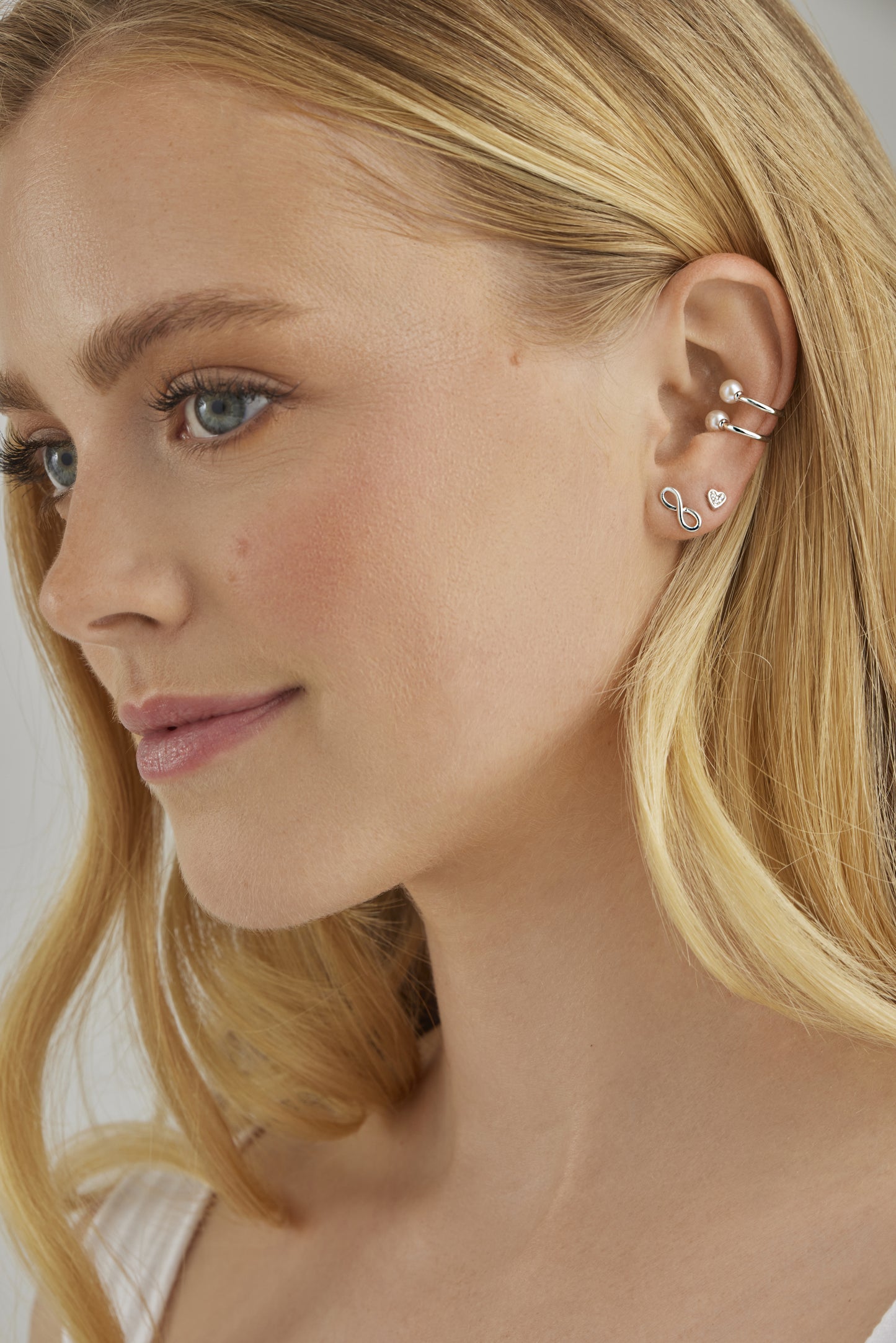 cai Ohrstecker 925/- Sterling Silber rhodiniert 0,4cm Zirkonia