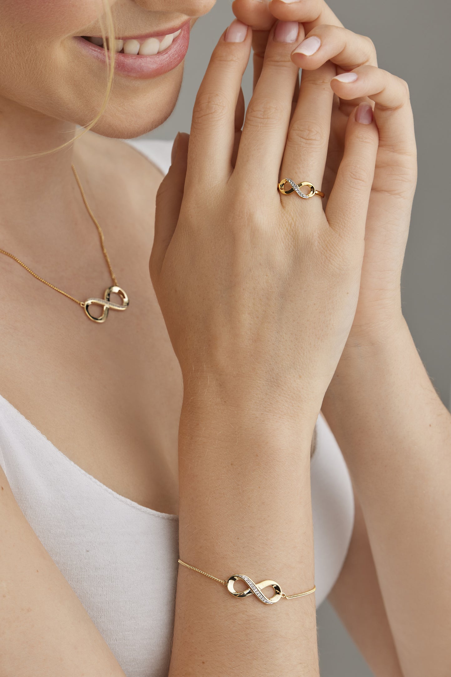 cai Ring 925/- Sterling Silber vergoldet Topas 0,32ct