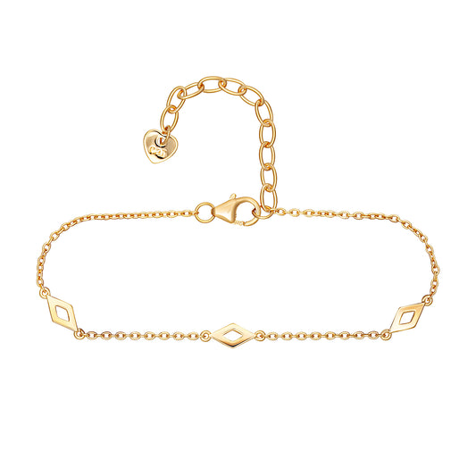 cai Armband Ankerkette 925/- Sterling Silber vergoldet 19,0cm