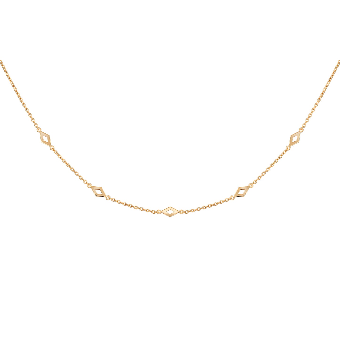 cai Halskette Choker Panzerkette 925/- Sterling Silber vergoldet 37,0cm