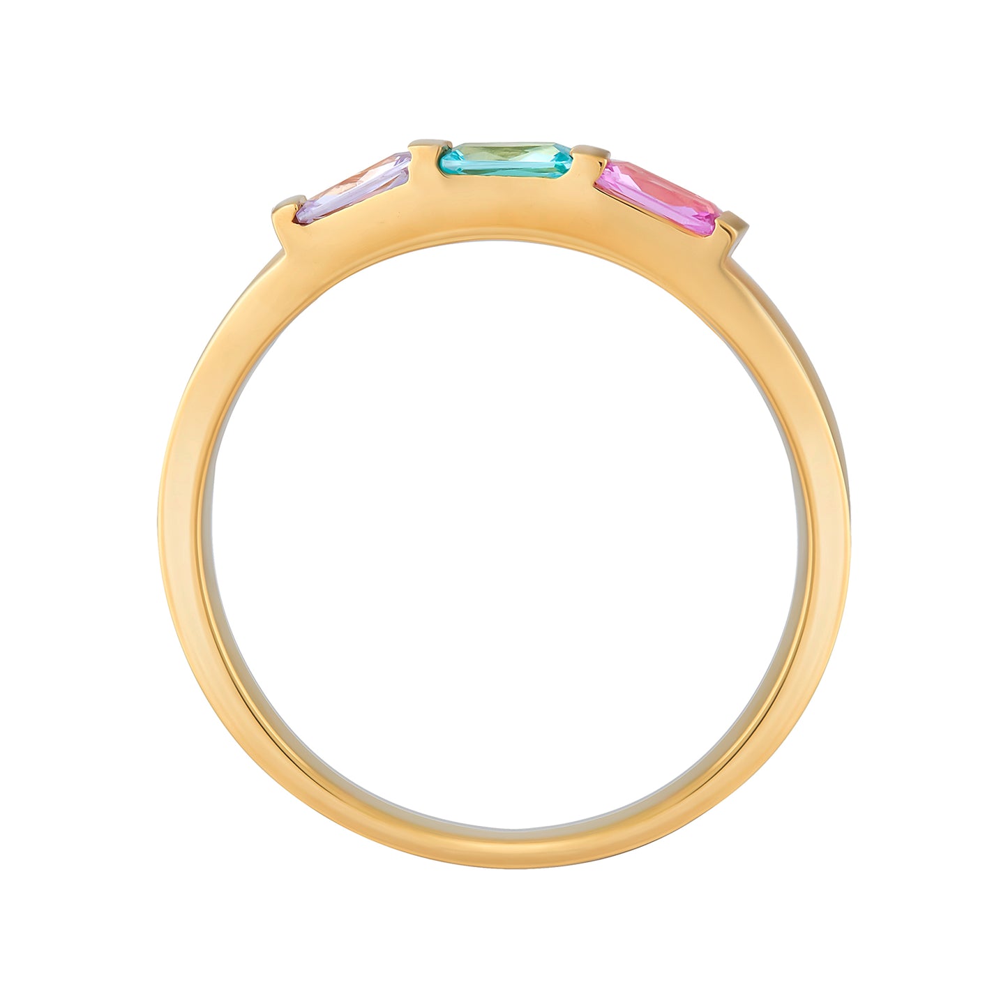 cai Ring 925/- Sterling Silber vergoldet Zirkonia
