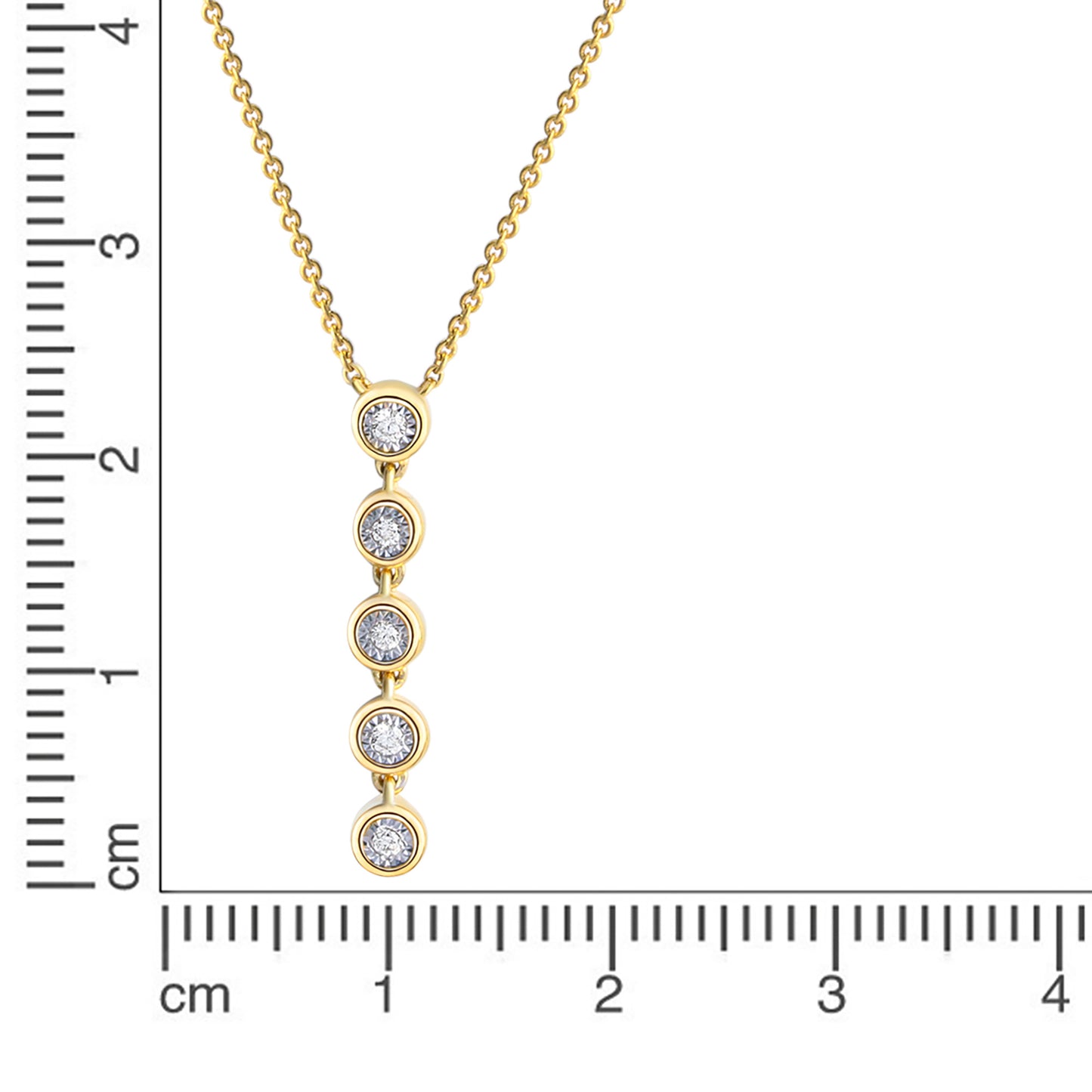 Halskette Ankerkette 585/- Gold rhodiniert (teil) 45,0cm Brillant 0,05ct