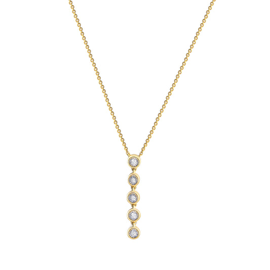 Halskette Ankerkette 585/- Gold rhodiniert (teil) 45,0cm Brillant 0,05ct