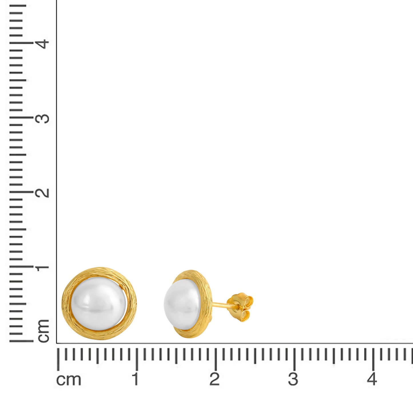 Ohrstecker 375/- Gold 1,2cm Süßwasserzuchtperle