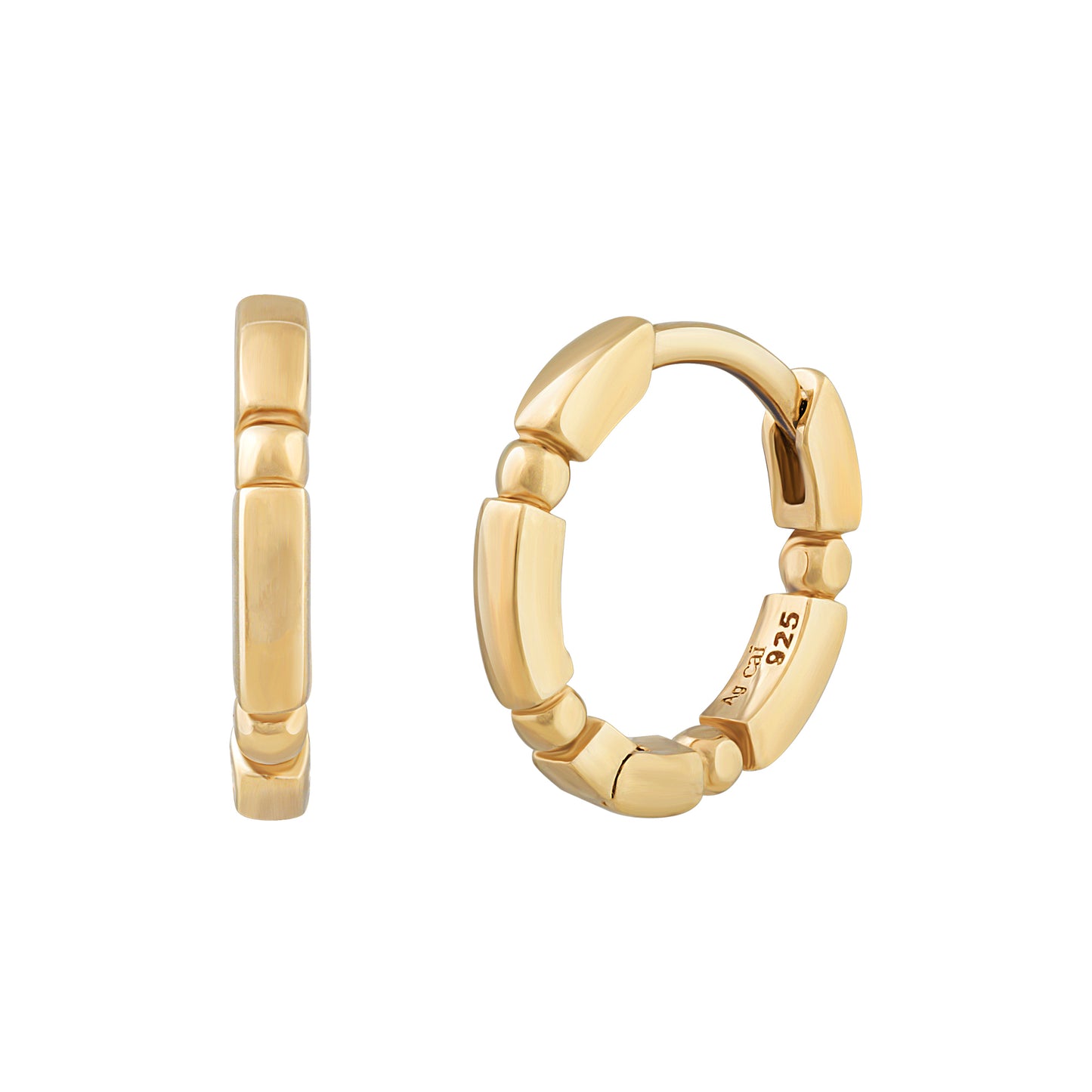 cai Creole 925/- Sterling Silber vergoldet 1,0cm ohne Stein