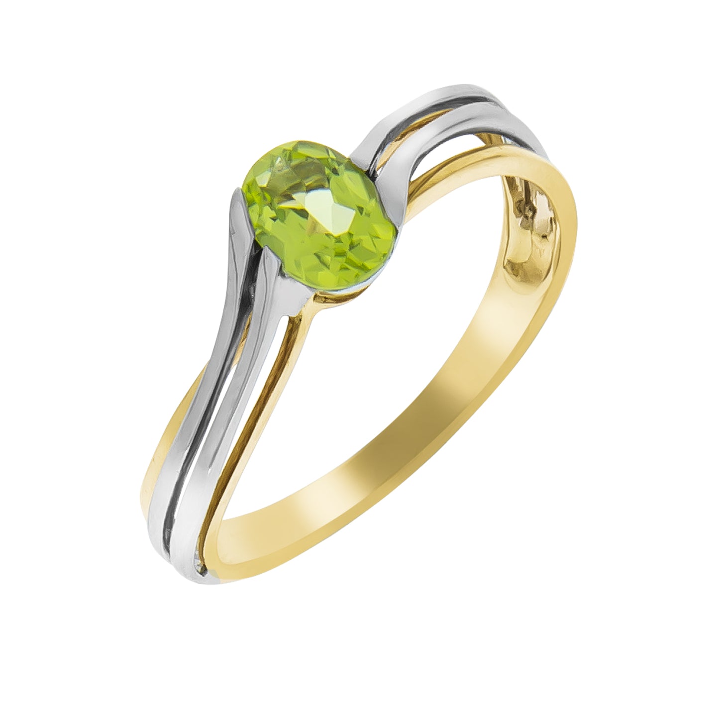 Ring 375/- Gold Peridot 0,85ct.