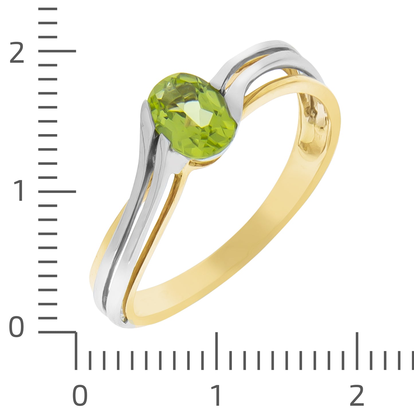 Ring 375/- Gold Peridot 0,85ct.