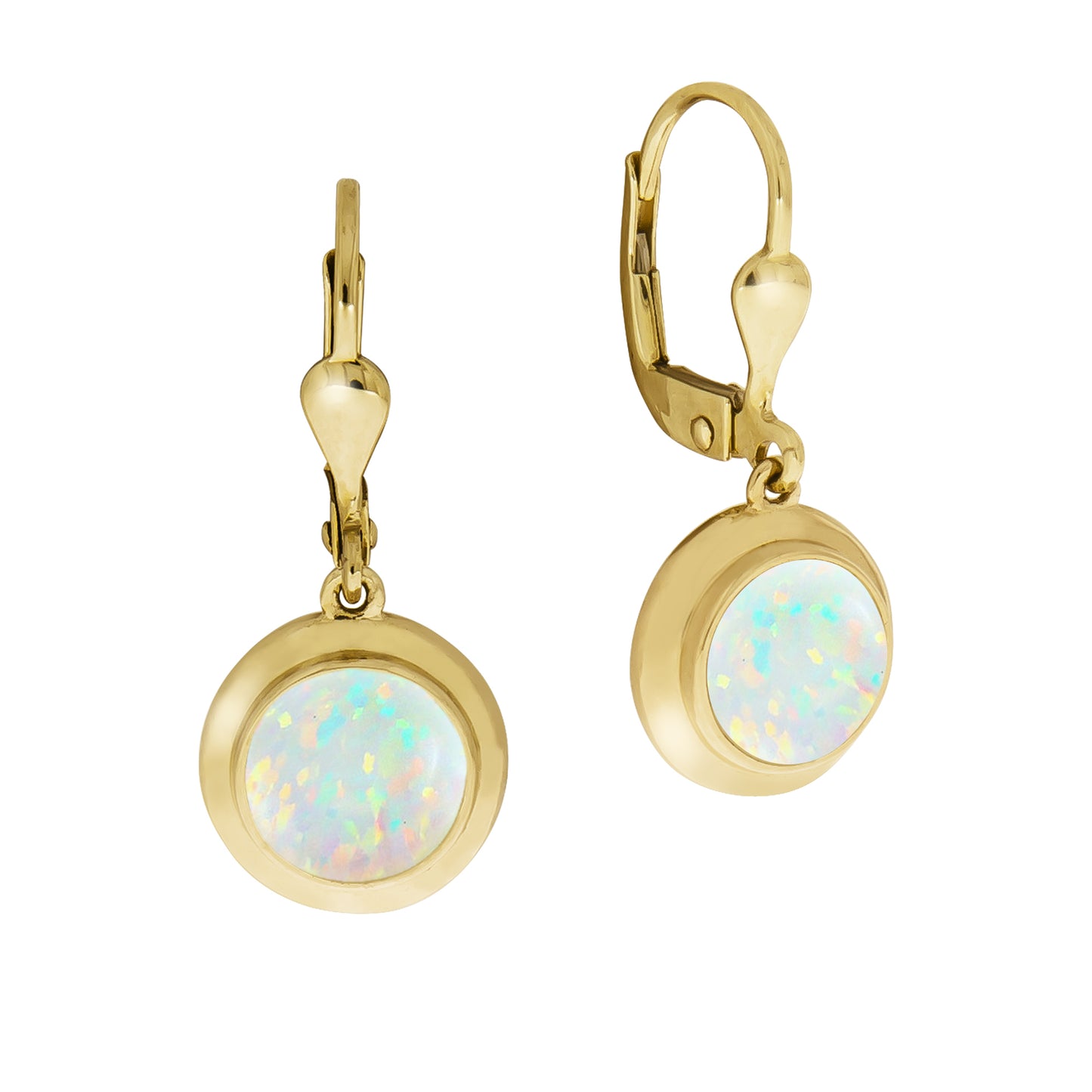 Ohrhänger 375/- Gold 2,7cm Opalith 2,0ct.