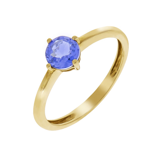 Ring 375/- Gold Tansanit 0,82ct.