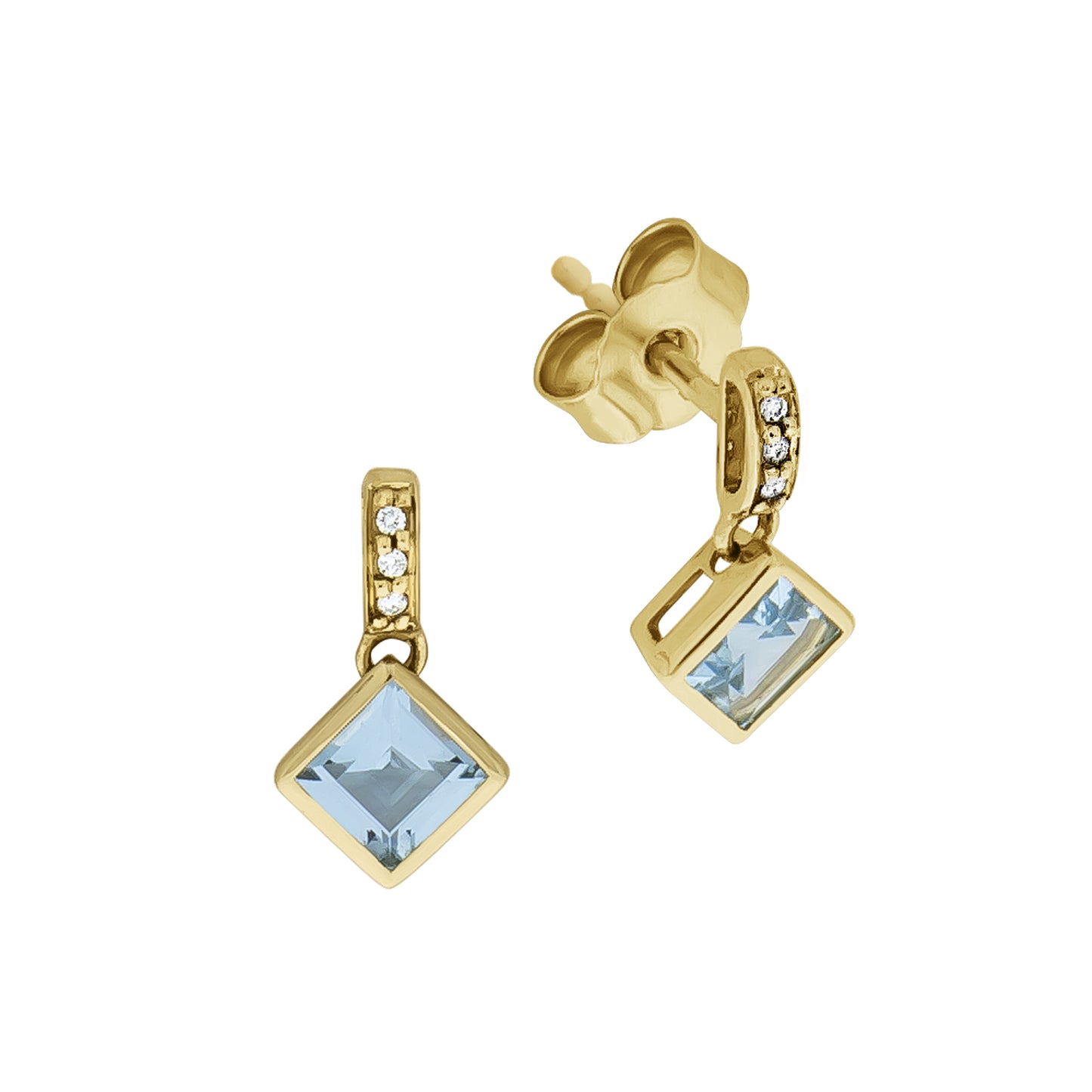 Ohrstecker 585/- Gold 1,2cm Brillant 0,013ct.