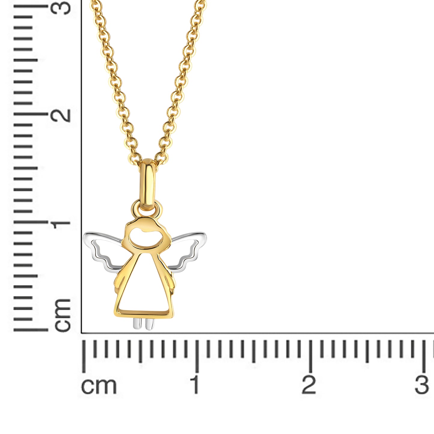 Halskette Ankerkette 375/- Gold rhodiniert (teil) 45,0cm ohne Stein