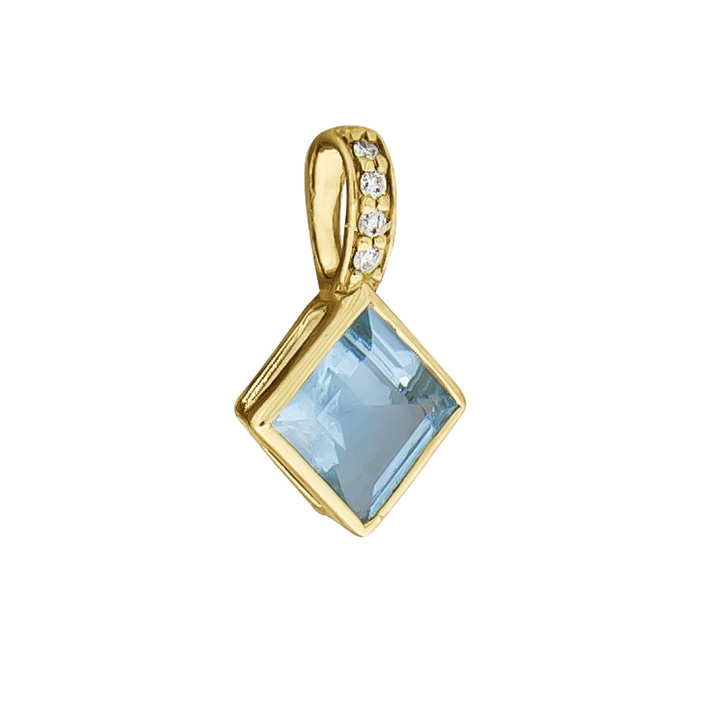 Anhänger 585/- Gold 1,3cm Brillant 0,014ct.