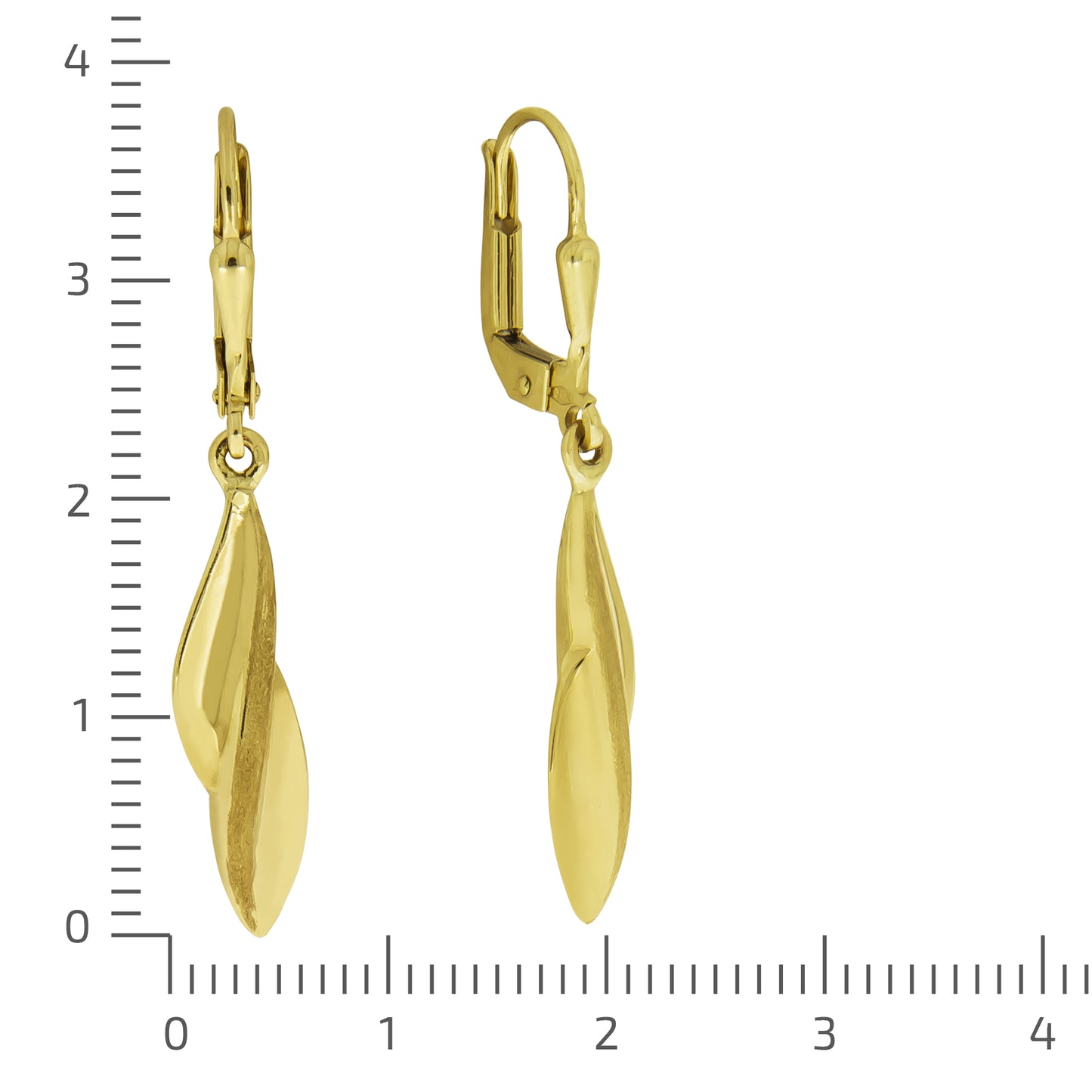 Ohrhänger 375/- Gold 3,8cm