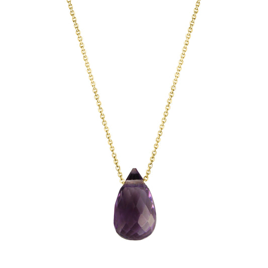 Halskette Ankerkette 375/- Gold 45,0cm Amethyst