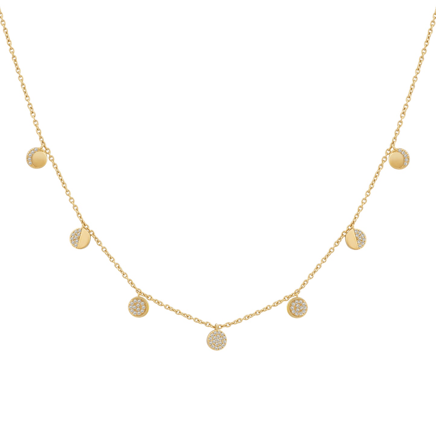 cai Halskette Ankerkette 925/- Sterling Silber vergoldet 43,0cm