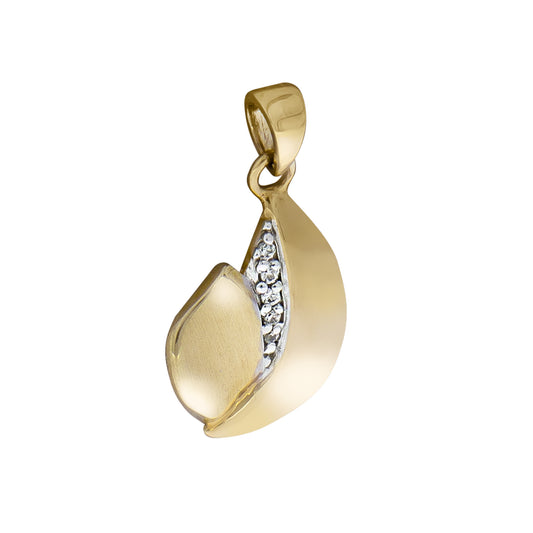 Anhänger 375/- Gold 2,2cm Zirkonia