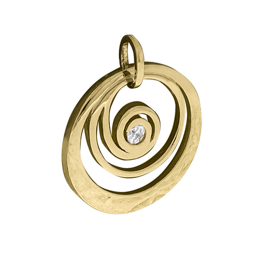 Anhänger 333/- Gold 1,8cm Zirkonia