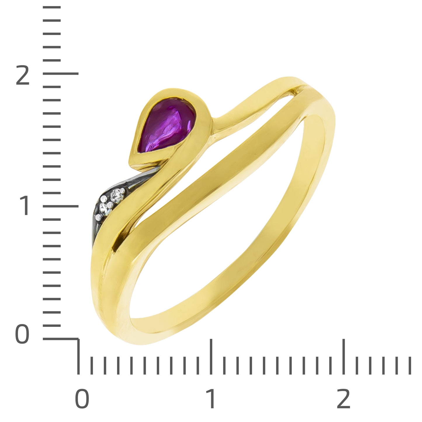 Ring 333/- Gold Rubin