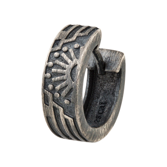 cai Single Creole 925/- Sterling Silber oxidiert 1,3cm