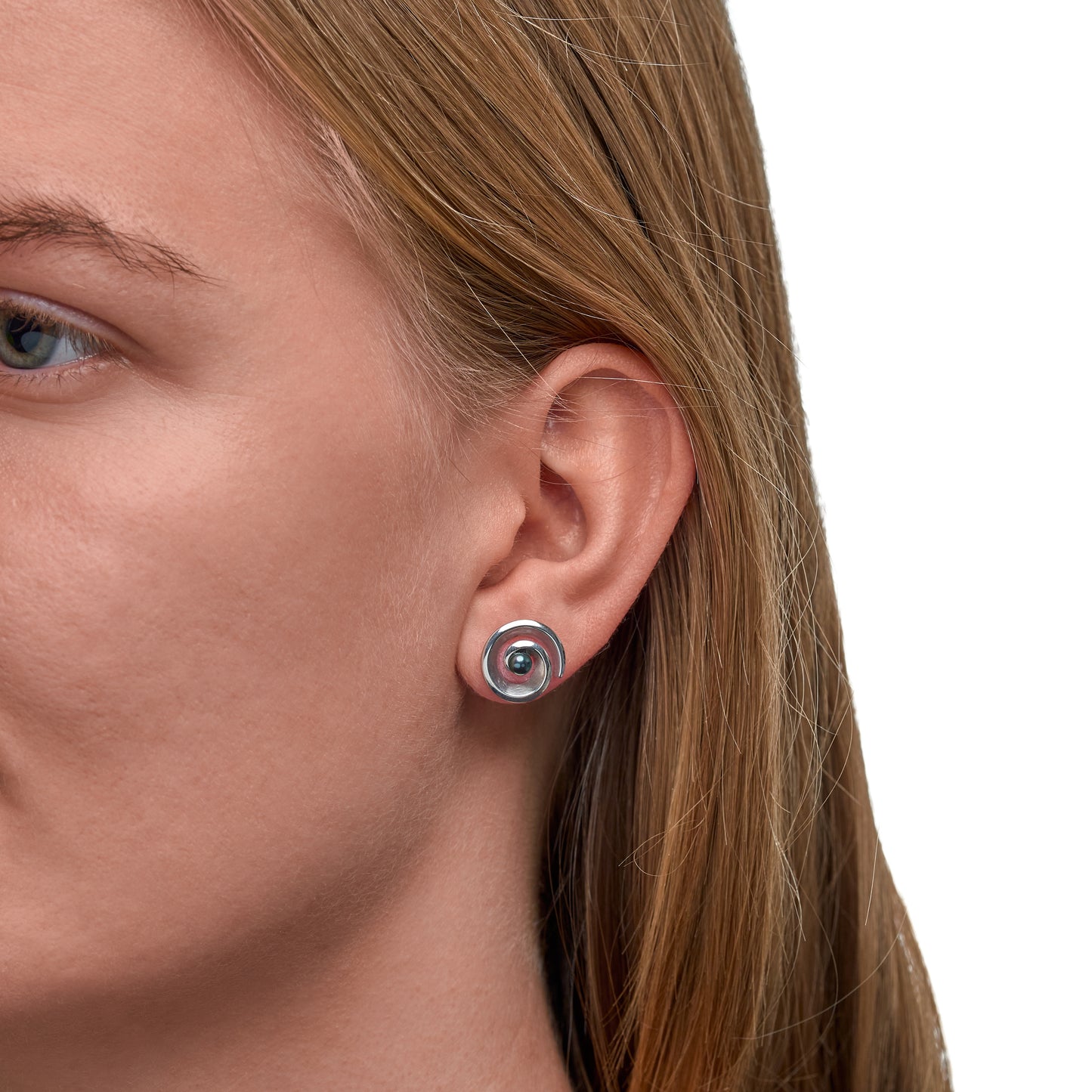 Ohrringe 925/- Sterling Silber rhodiniert 1,5cm Perle