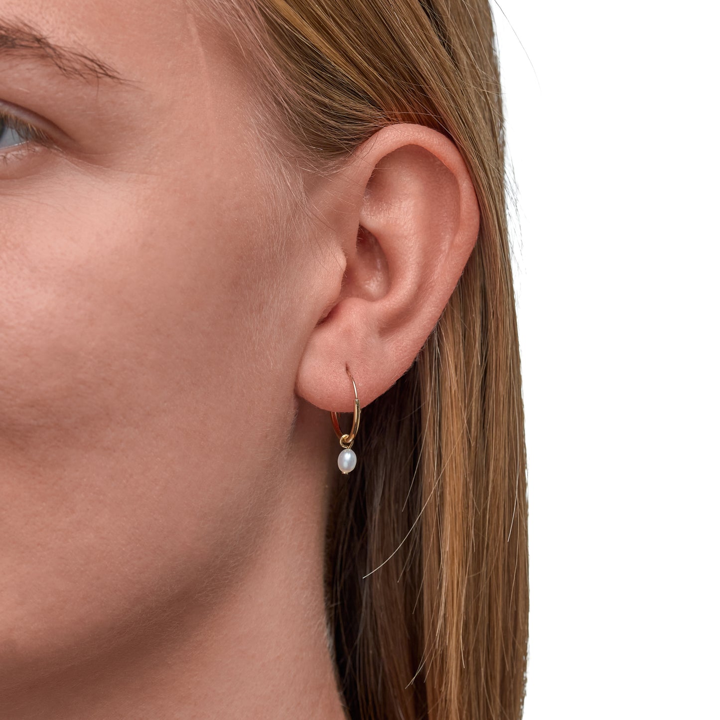 Ohrringe 925/- Sterling Silber vergoldet 2,0cm Perle