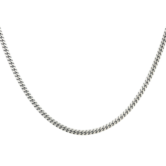 cai Kette 925 Sterling Silber oxidiert Panzer Kette Panzerkette 925/- Sterling Silber rhodiniert 60cm ohne Stein