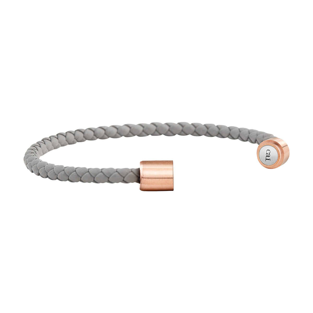 cai Armband Leder olivenblattgegerbt  grau rosé Lederarmband 925/- Sterling Silber 21cm