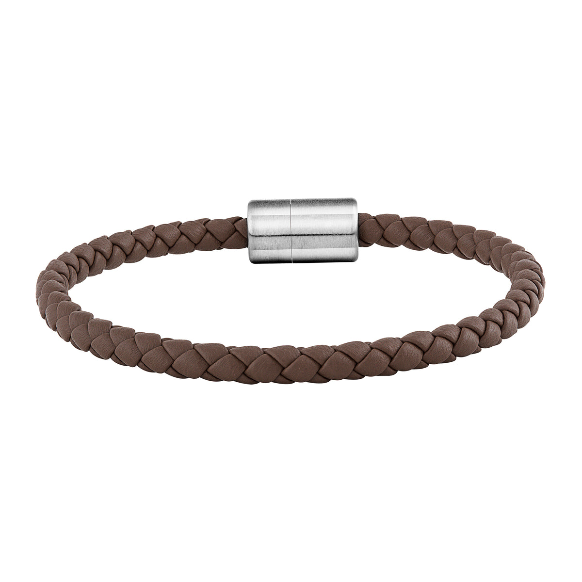 cai Armband Leder olivenblattgegerbt  braun Stahl Lederarmband Edelstahl 21cm