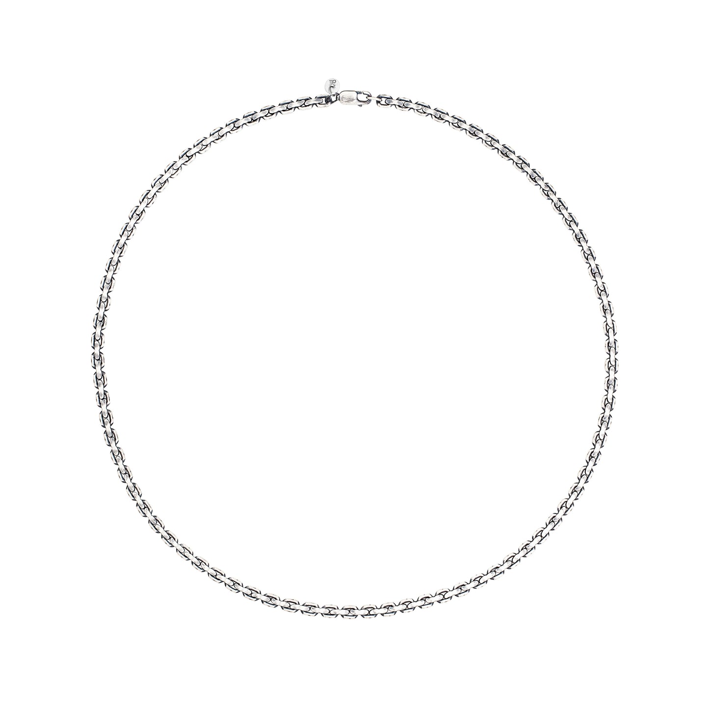 cai Kette 925 Sterling Silber oxidiert Ankerkette Panzerkette 925/- Sterling Silber rhodiniert 50cm ohne Stein