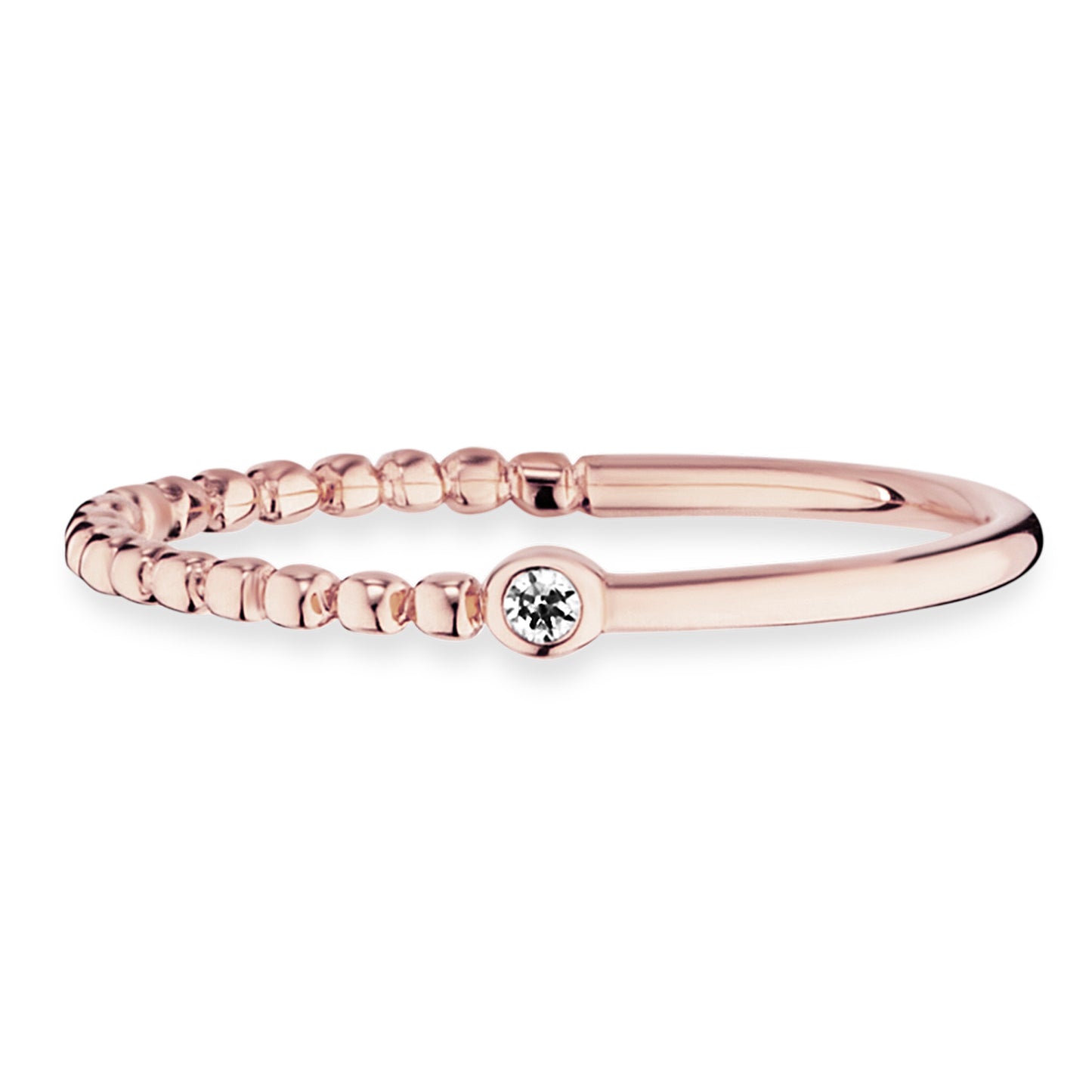 cai Ring 925/- Sterling Silber rotvergoldet Zirkonia