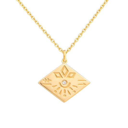 cai Halskette 925/- Sterling Silber vergoldet 45,0cm Weißtopas