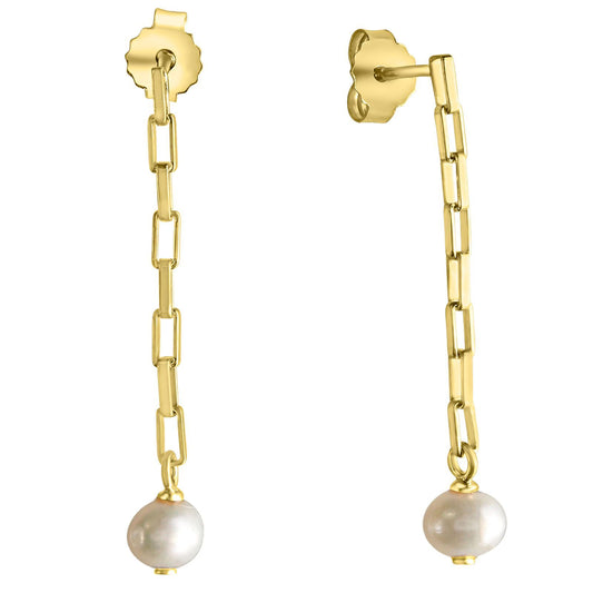 Ohrring 925/- Sterling Silber vergoldet 3,5cm ohne