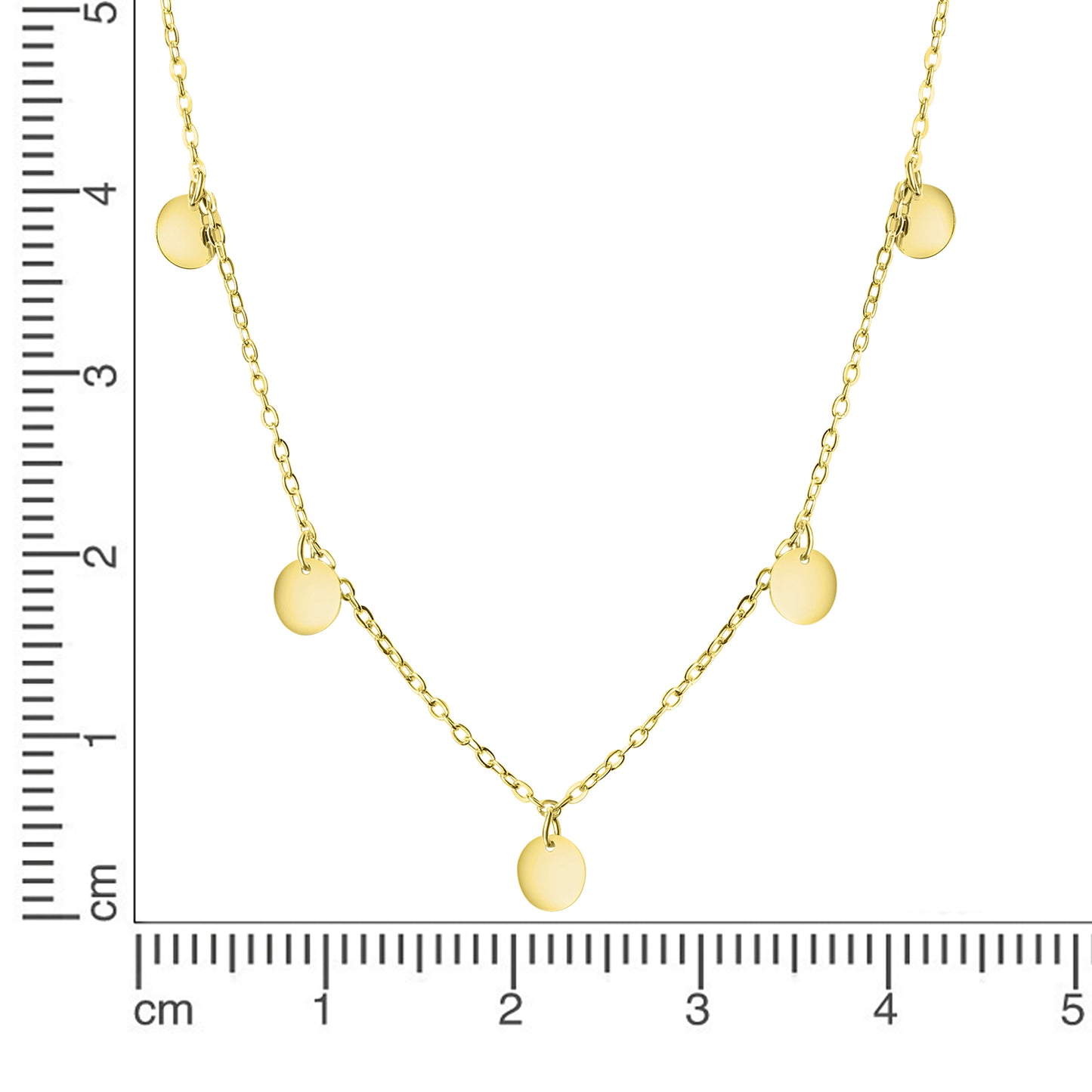 Collier Ankerkette 925/- Sterling Silber vergoldet 45,0cm
