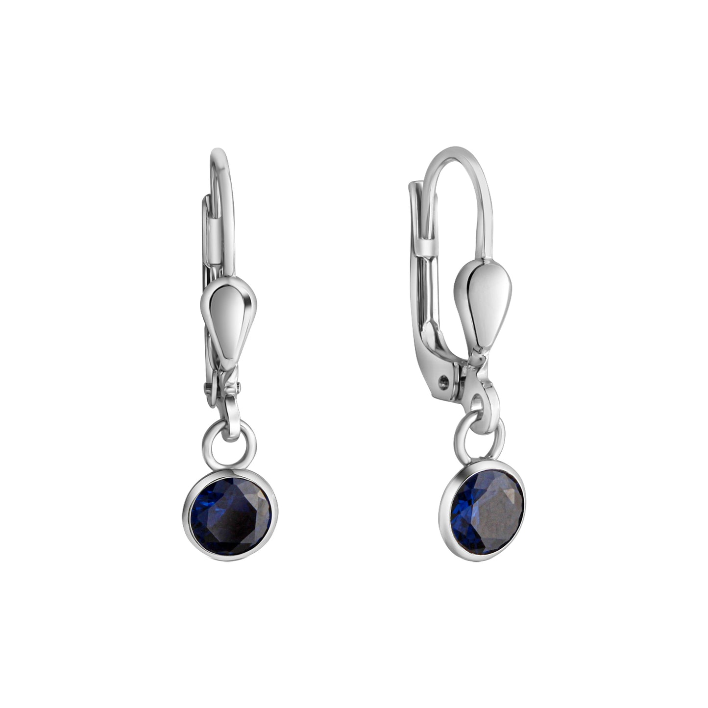 Ohrringe 925/- Sterling Silber rhodiniert 2,2cm Zirkonia