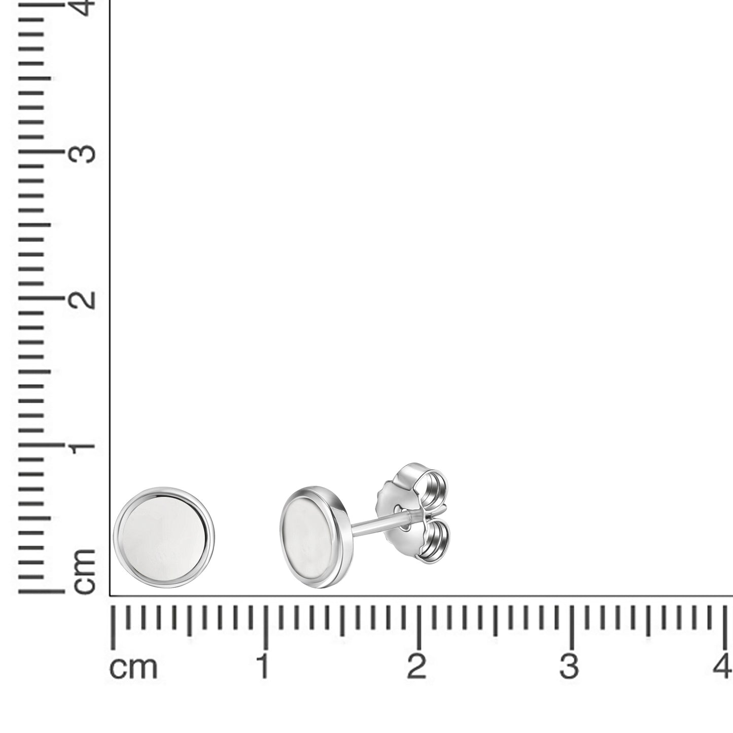Ohrstecker 925/- Sterling Silber rhodiniert 0,7cm