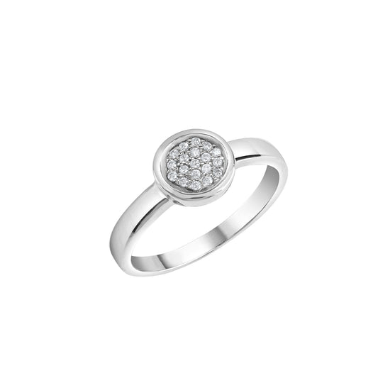 Ring 925/- Sterling Silber rhodiniert Zirkonia