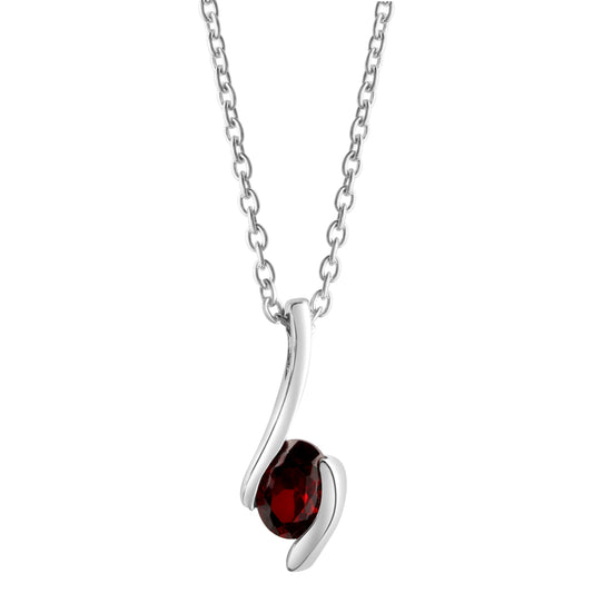 Anhänger mit Kette Ankerkette 925/- Sterling Silber rhodiniert 45,0cm Zirkonia