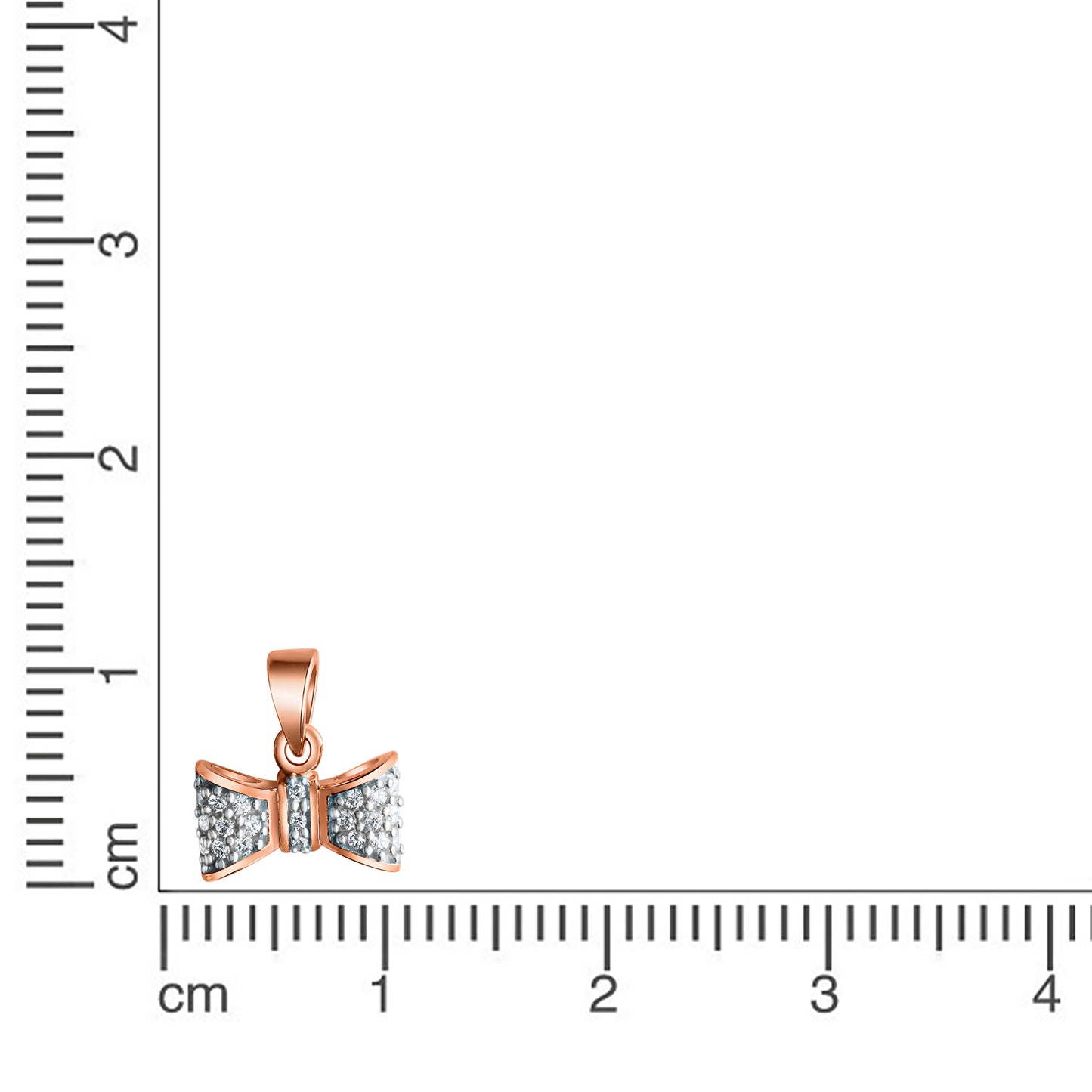 Anhänger 925/- Sterling Silber rotvergoldet 1,2cm Zirkonia