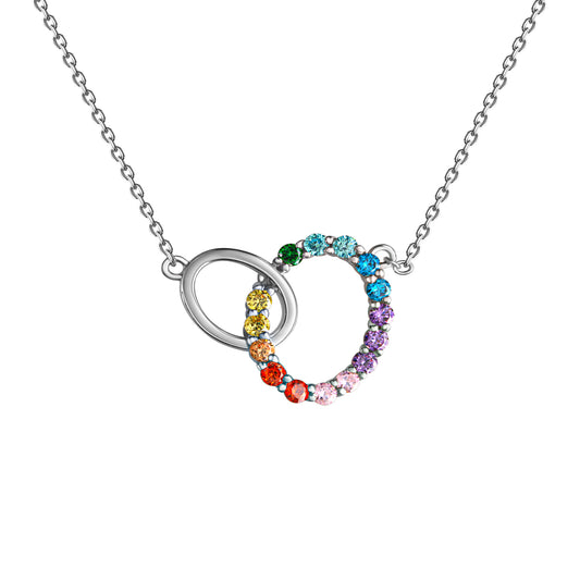 Collier Ankerkette 925/- Sterling Silber rhodiniert 45,0cm Zirkonia