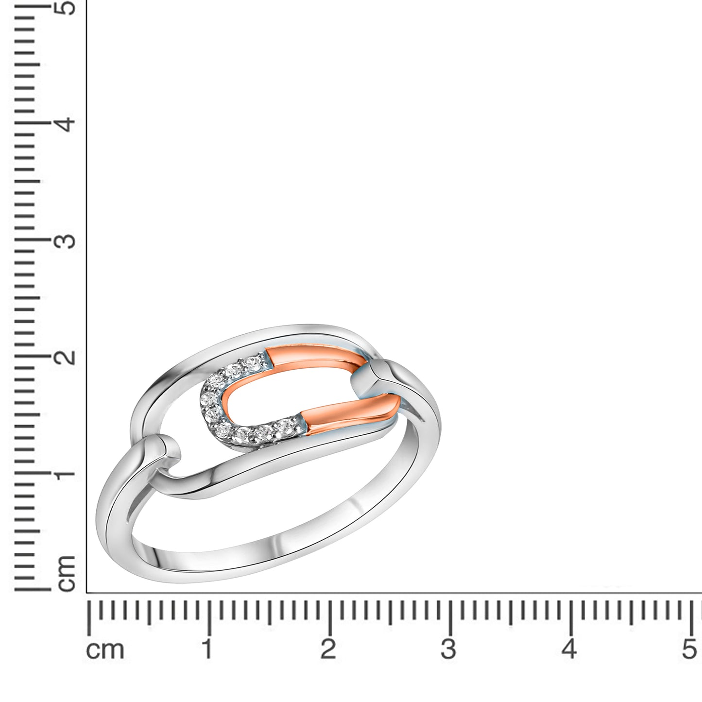 Ring 925/- Sterling Silber rotvergoldet Zirkonia
