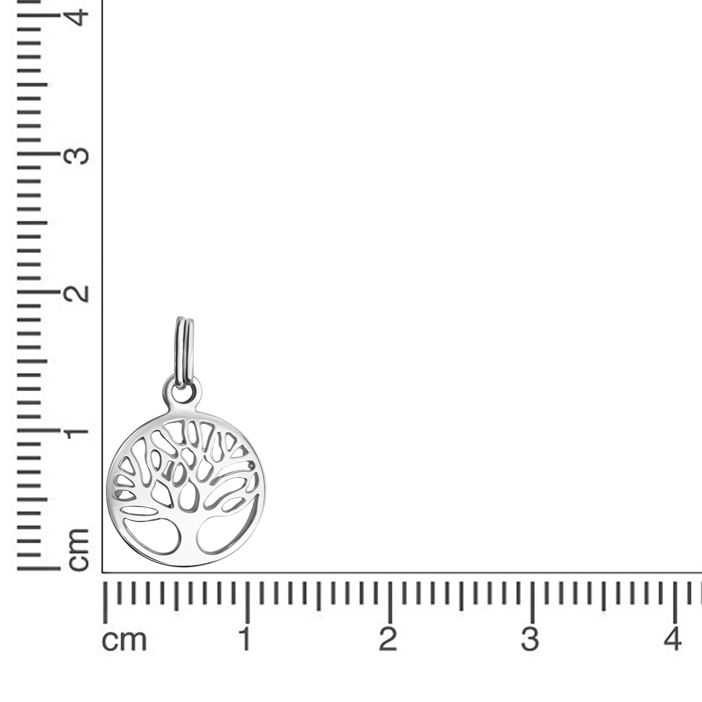 Anhänger mit Kette Panzerkette 925/- Sterling Silber rhodiniert 45,0cm