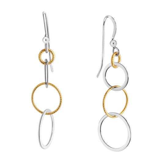 Ohrhänger 925/- Sterling Silber vergoldet 5,2cm