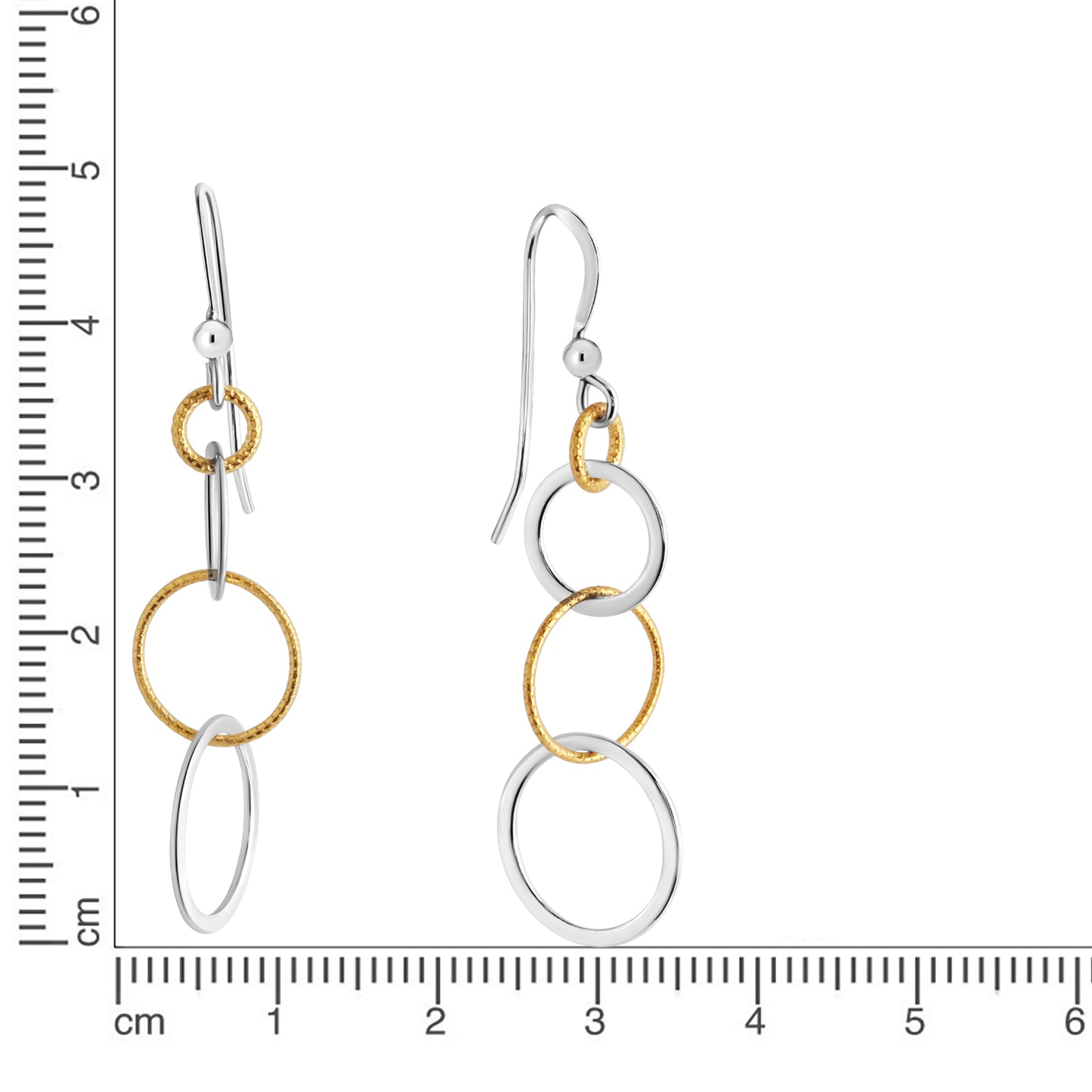 Ohrhänger 925/- Sterling Silber vergoldet 5,2cm