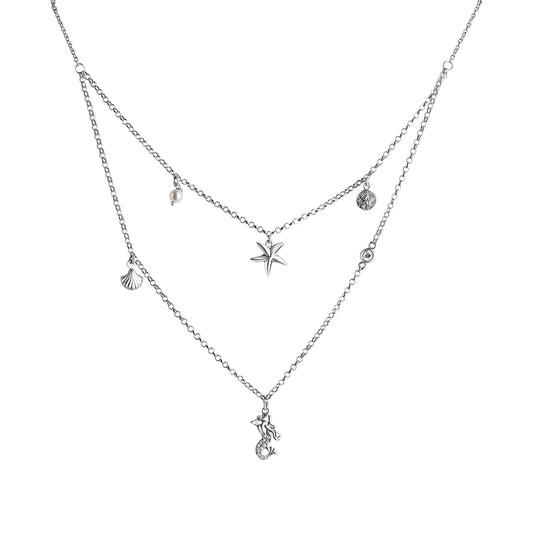 Collier Ankerkette 925/- Sterling Silber rhodiniert 45,0cm