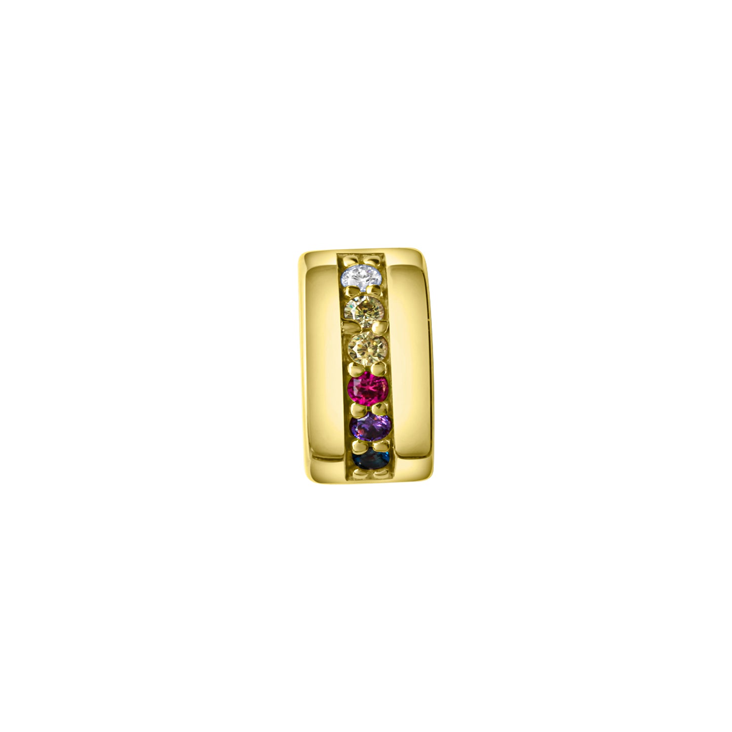 Anhänger 925/- Sterling Silber vergoldet 1,0cm Zirkonia