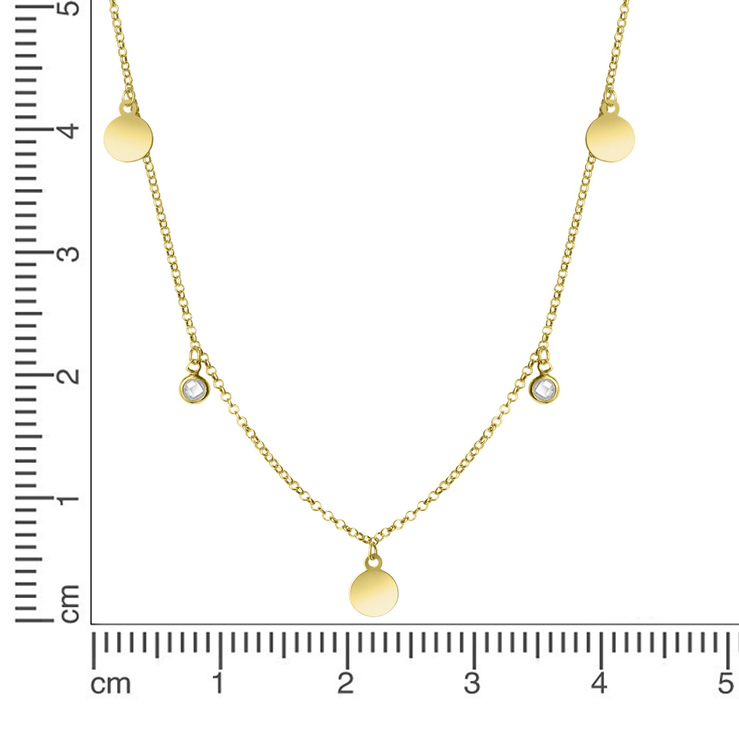 Collier Erbskette 925/- Sterling Silber vergoldet 42,0cm Zirkonia