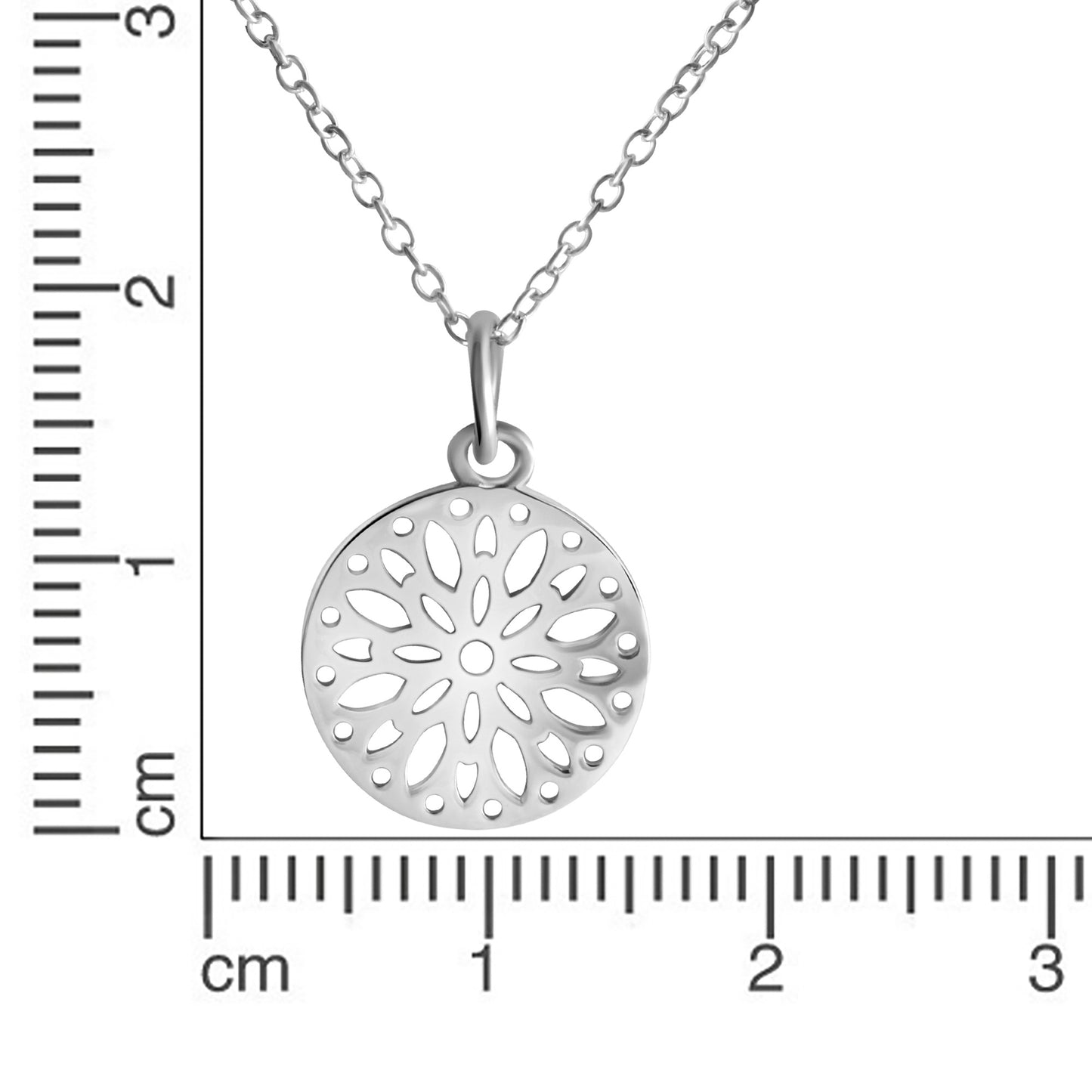 Anhänger mit Kette Ankerkette 925/- Sterling Silber rhodiniert 45,0cm