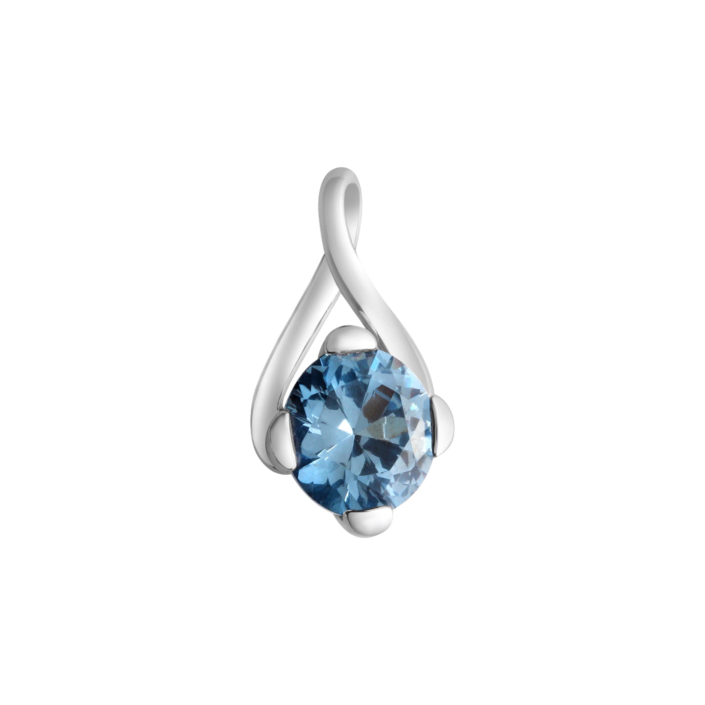 Anhänger 925/- Sterling Silber rhodiniert 1,8cm Kristall